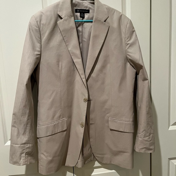 INC International Concepts Tan Striped Blazer, 42L - Picture 1 of 4